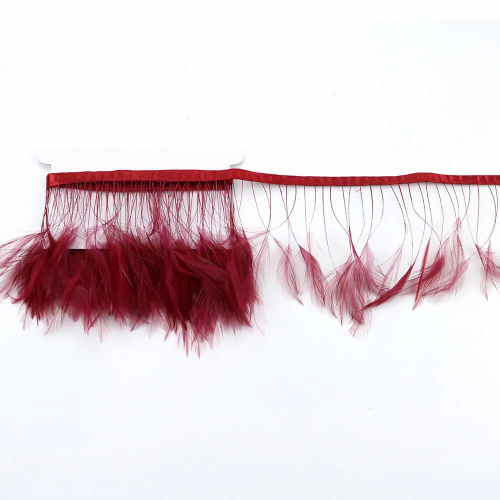 

10-13 CM Tear Rooster Feathers Trims for Diy Party Clothing Crafts Jewelry Handwork Making Feather Decor Accessories 1 Meter/Lot