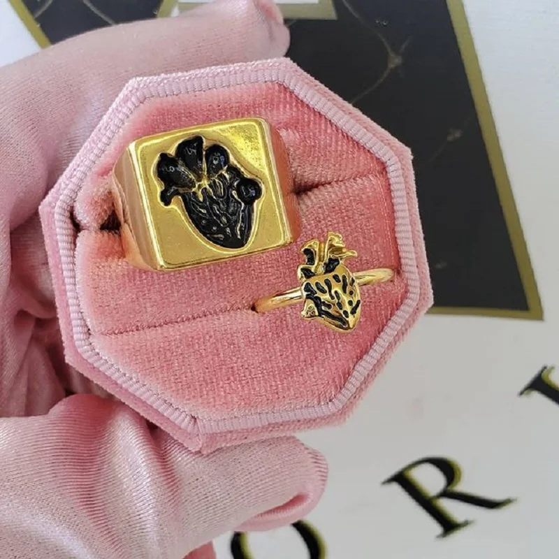 Человека головоломка Анатомическое Сердце кольца для мужчин и женщин в стиле хип