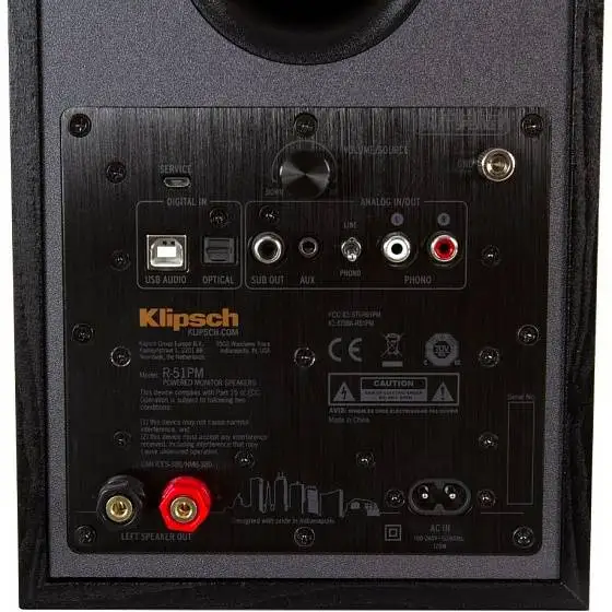 Klipsch R-51PM Black/GNM Полочная активная акустическая система. НЧ/СЧ 1 х 133мм ВЧ x 25мм. -