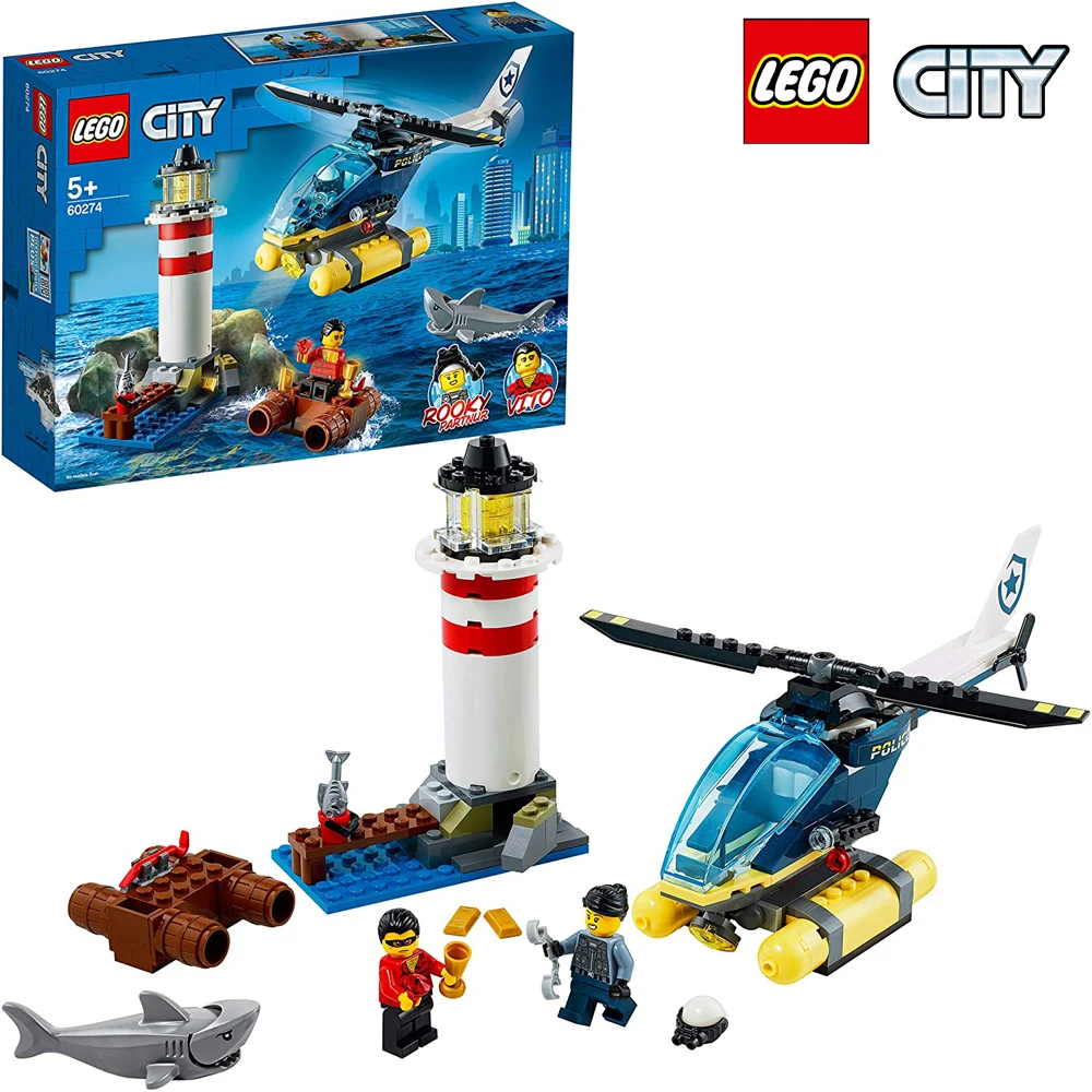 

LEGO City Elite Police Lighthouse Capture 60274 Fun Toy Building For Kids Toy For Children Kids Boys Toys Original (189 Pcs)