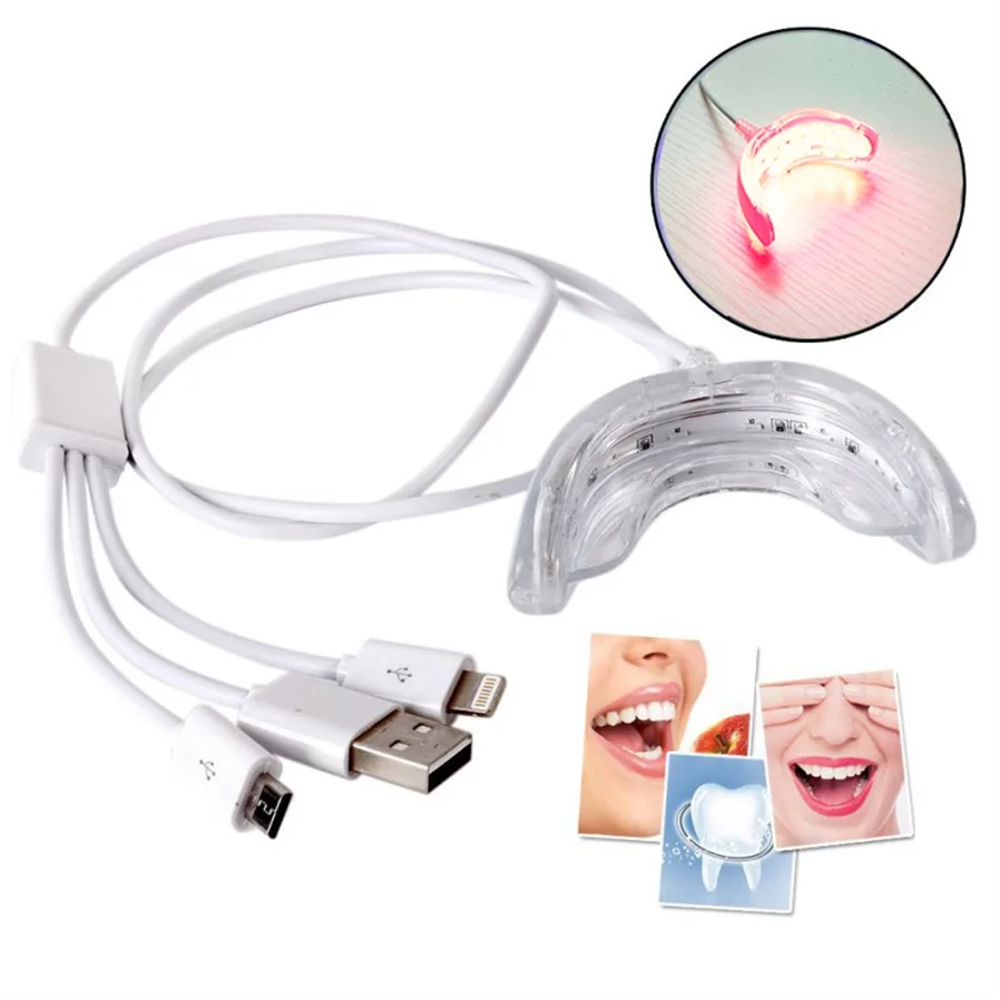 Mini LED Teeth Whitening Lamp oral treatment red light with 16led 3200mW