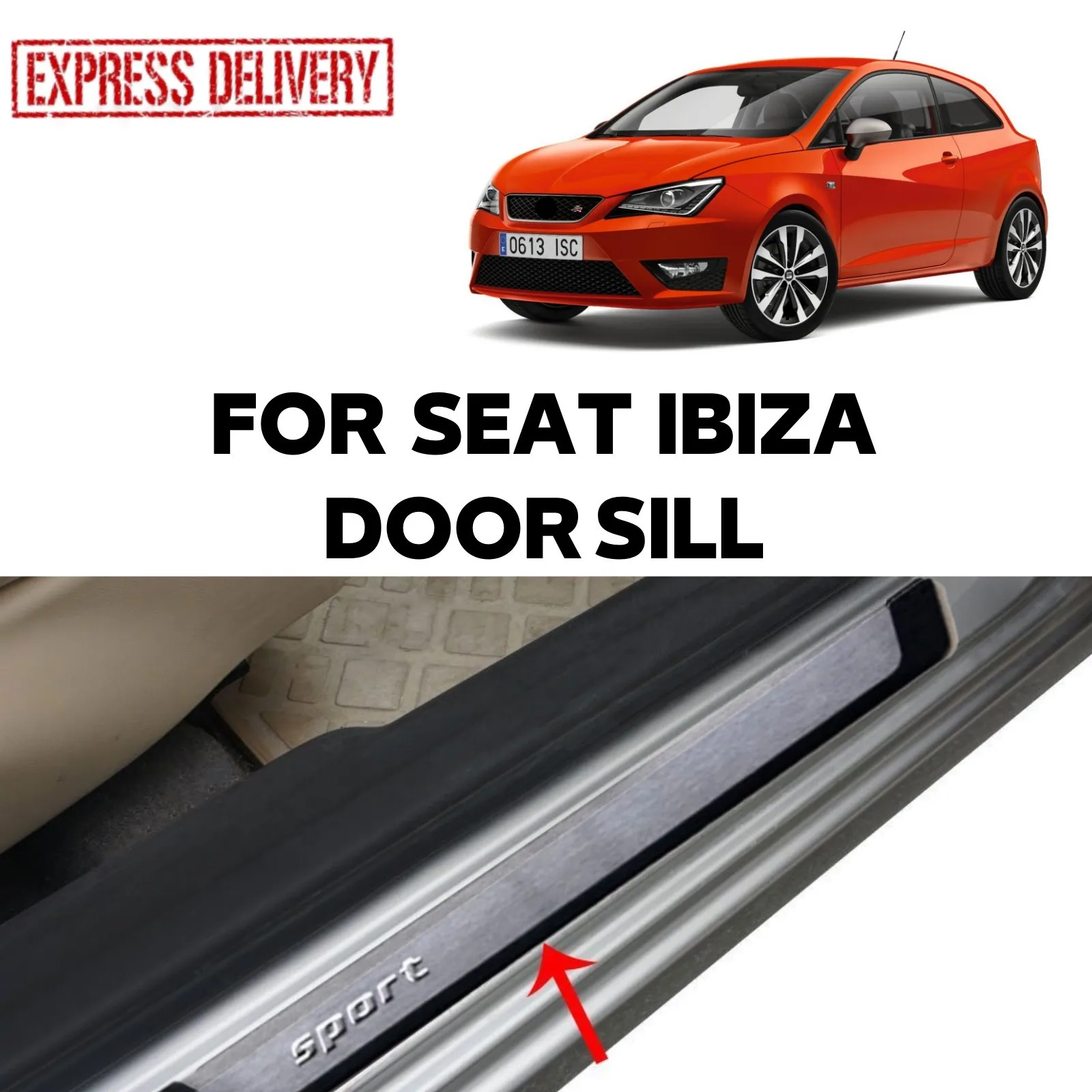 

Для SEAT IBIZA 2009-2016 4 шт. спортивный хромированный защитный порог двери серебряный цвет цифровой аксессуар для автомобиля модифицированный эко...