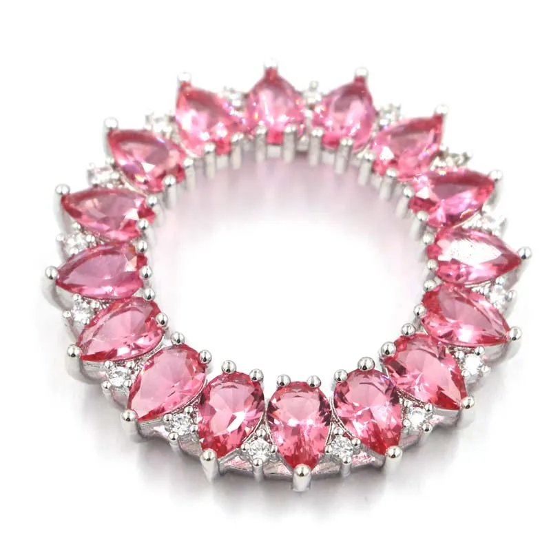 31x31 мм необычная круглая искусственная фиолетовая Танзанит розовый турмалин