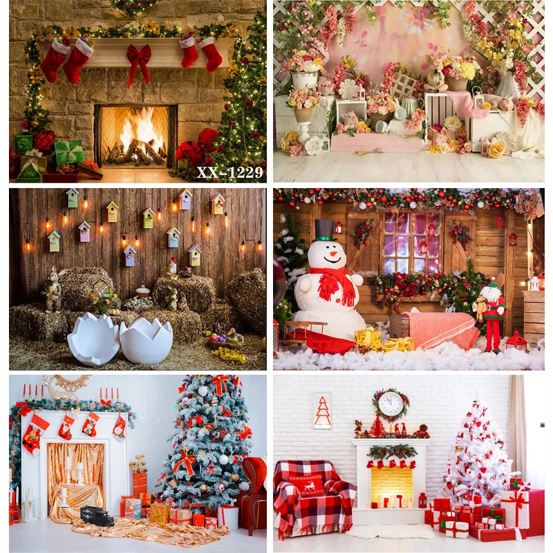 

Christmas Theme Photography Background Snowman Christmas tree Children Portrait Backdrops For Photo Studio Props 211001 YXX-95