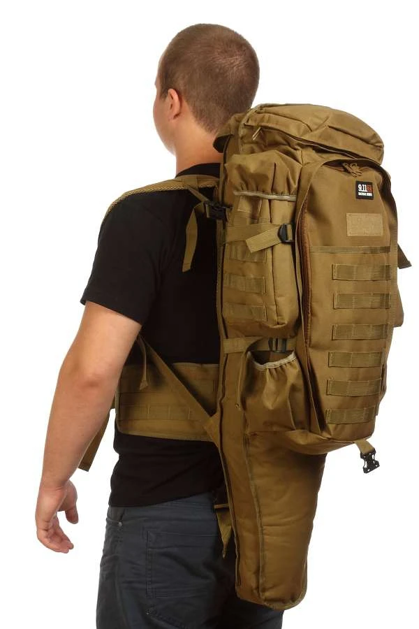 Тактический рюкзак для карабина песочный 35 литров | Рюкзаки унисекс