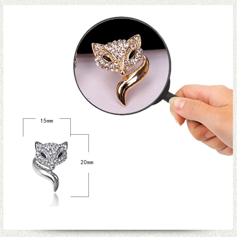 925 Серебряная игла полная дрель лиса личности серьги Женская мода тренд