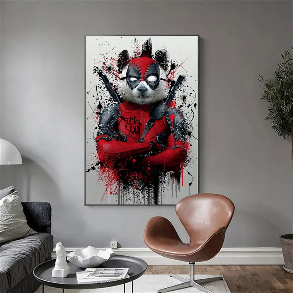 

Graffiti Pop Art Funny Panda Canvas Painting Animal Posters Print Wall Art Decor Home Decoration Picture For Living Room