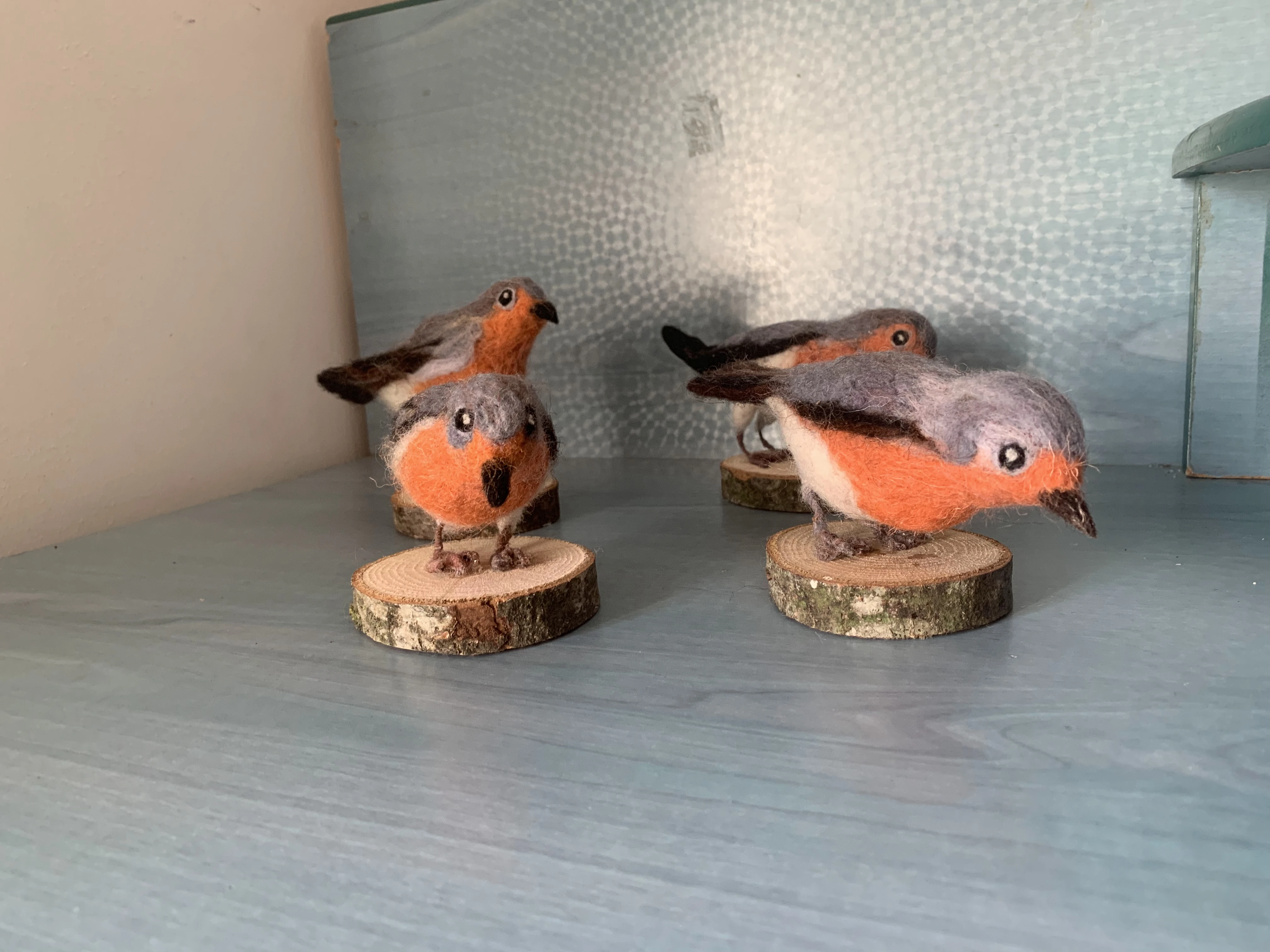 

Mini Bird Felted Handmade Easter birds home decor.