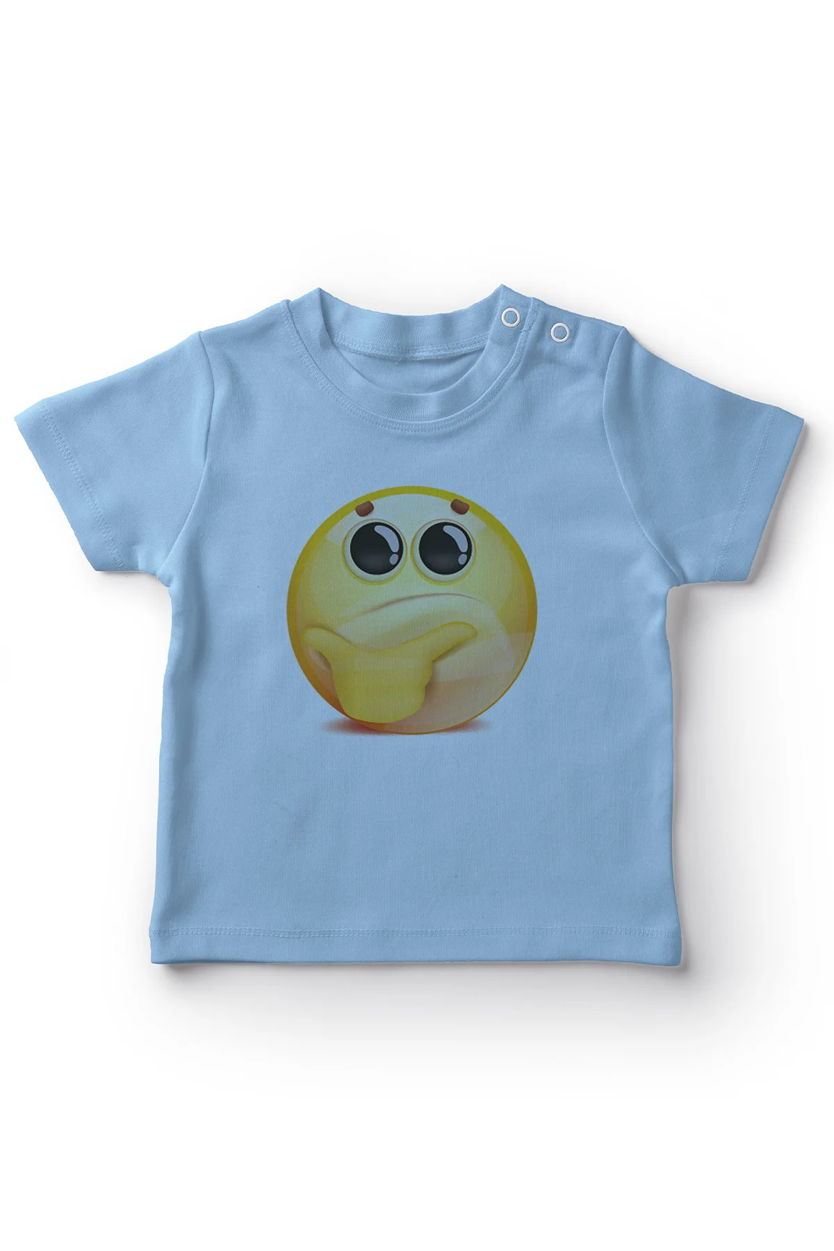 Angemiel/Детская футболка с рисунком смайликов для мальчиков синего цвета |