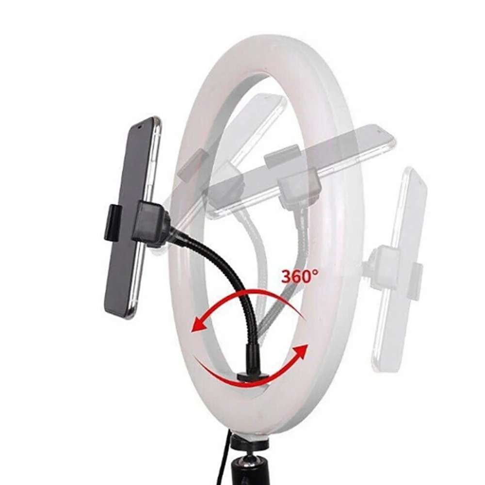 Кольцевая лампа для фотосъемки телефона на штативе с пультом 26 см | Электроника