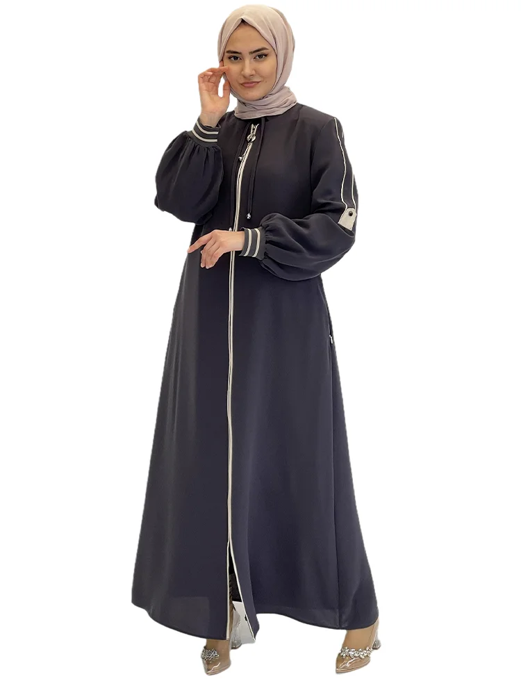 New Season Drop Sport Abaya Different Color Crep Fabric Fashion For Muslim Casual Clothing Maxi Long Sleeve Extra Size Options