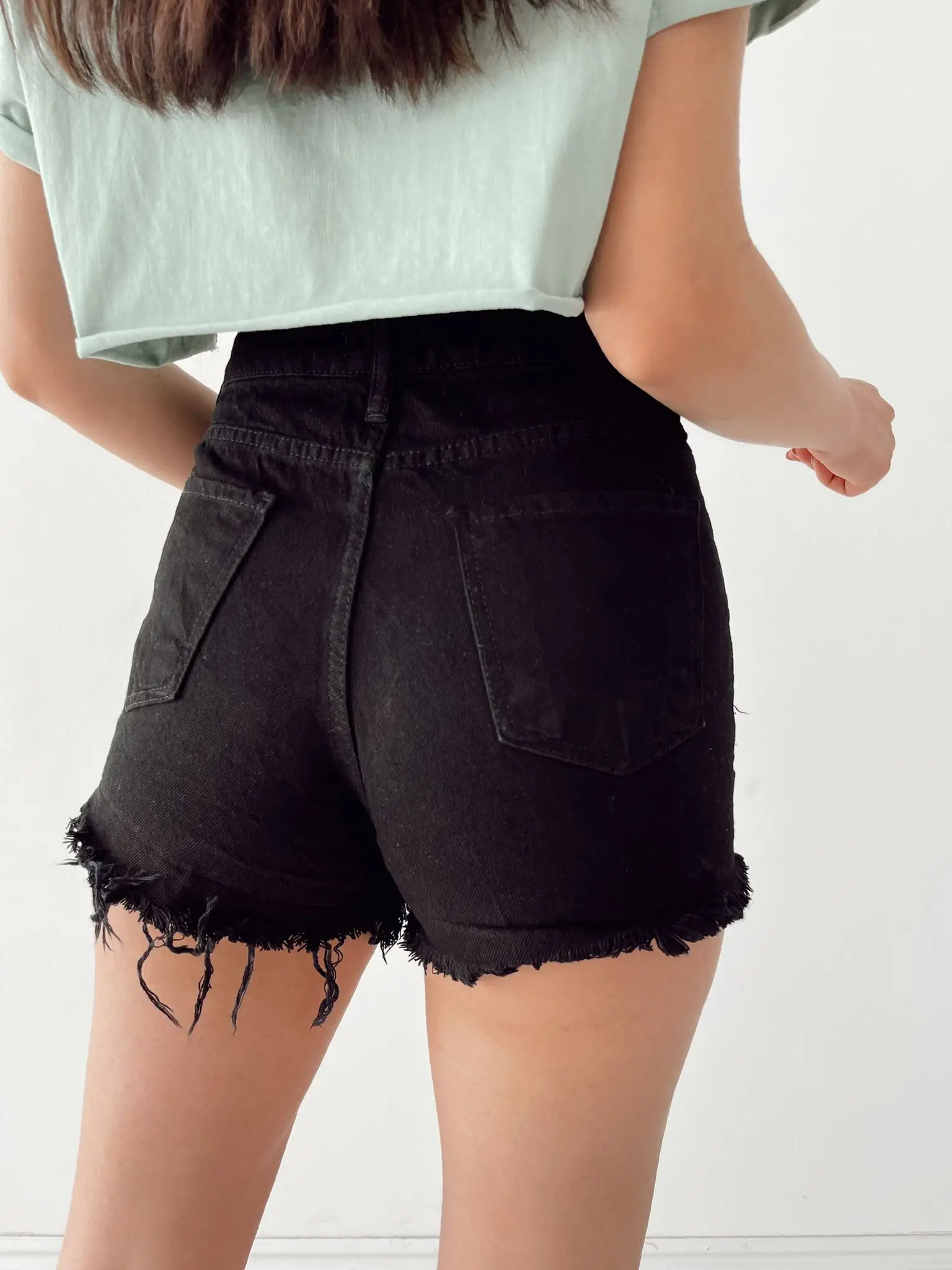 

New Women's Trend Women 2021 High Waist Tassel Denim Shorts Summer Hot Sale