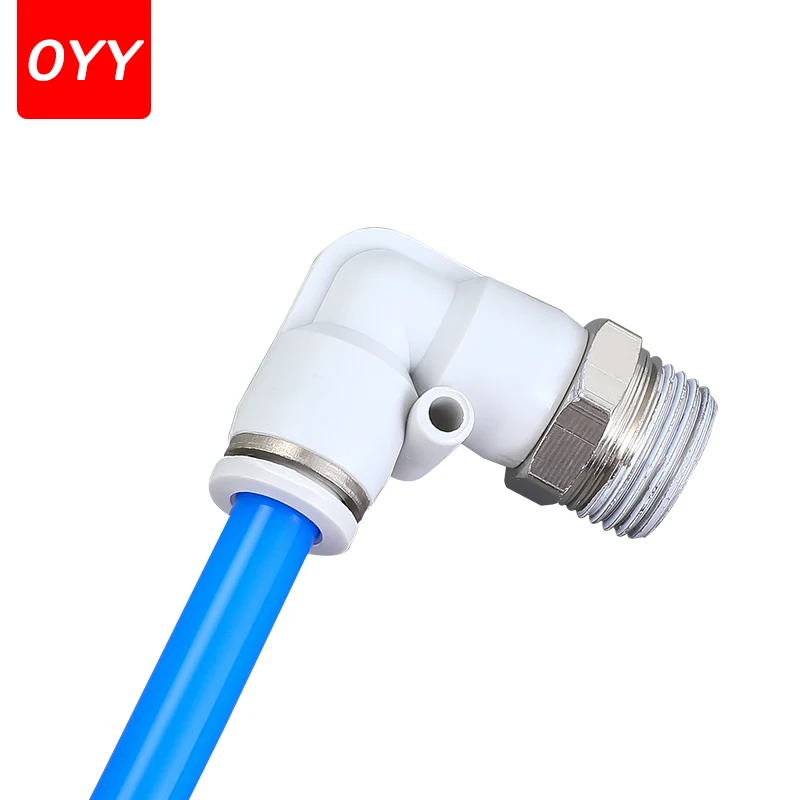 

10PCS Pneumatic Fitting Quick Plug Trachea Connector Threaded Elbow L-type Straight Through PL6-M5/4-01/8-03/10-02 Fast PL4-M5