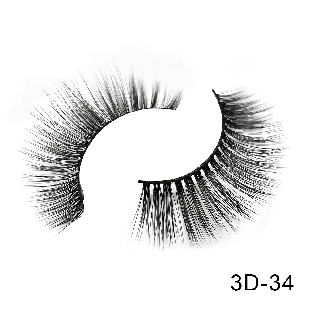 3D-34 6 пар Friholl. m Искусственные норковые ресницы натуральные длинные ресницы ручной работы макияж 25 мм Искусственные норковые ресницы 3D синтетические шелковые накладные ресницы - Цвет: 3D-34