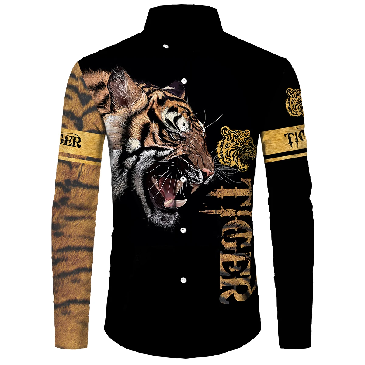 

Крутая Мужская рубашка с 3D принтом тигра, Мужская блузка, топы, уличная одежда, рубашка с коротким рукавом и длинным рукавом, блуза