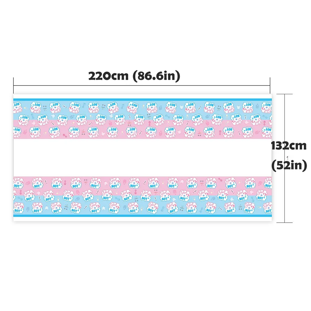 

Boy or Girl Disposable Tableware Set Square Plate Confetti Balloon Photo Prop Gender Reveal Baby Shower Party Supply Decoration