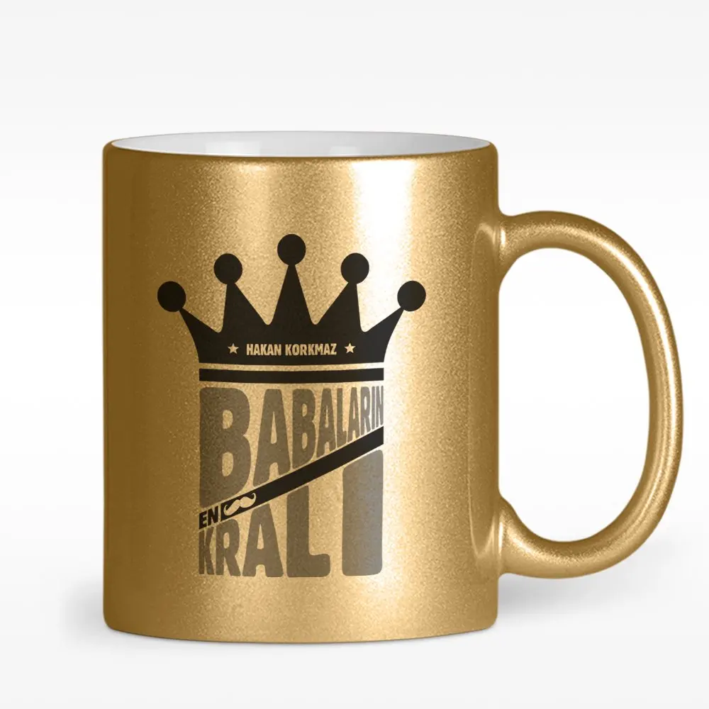 

Персонализированные Babaların King дизайн позолотой кружка чашка-1