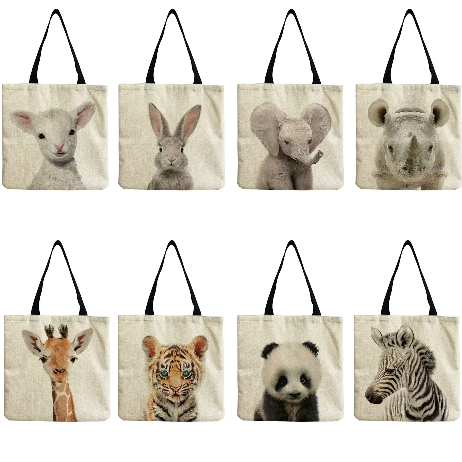 

Pretty Cute Animal Bags for Women All-Match Large Capacity Bag Over The Shoulder Lazy Style Fashion Shopper Bag Custom Pattern
