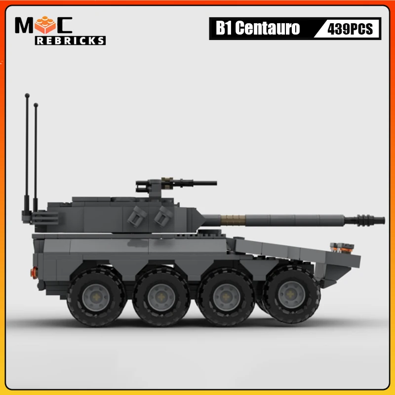 Вторая мировая война Серия Италия армия колесный Танк B1 центавро автомобиль MOC строительные блоки модель Сделай Сам Кирпичи игрушки для дет... (art.: 3920bc01feab4) - 3920bc01feab4