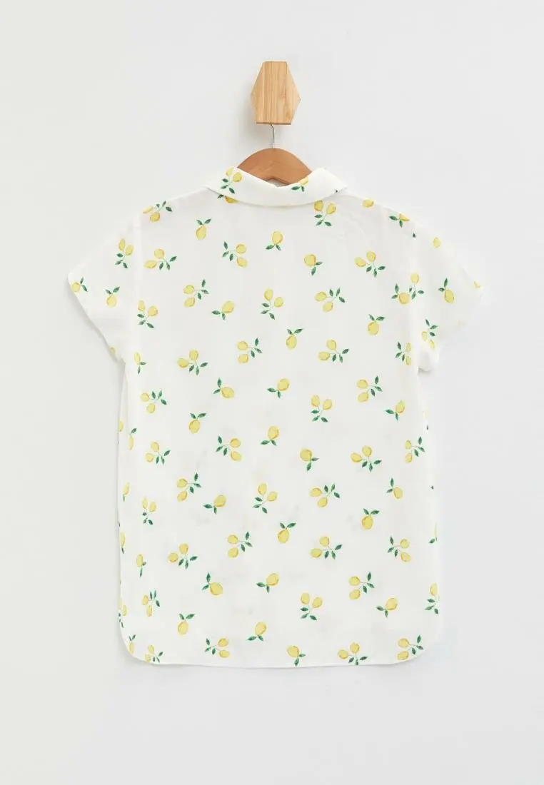 DeFacto рубашка с короткими рукавами для девочек Весенняя Повседневная милая блузка