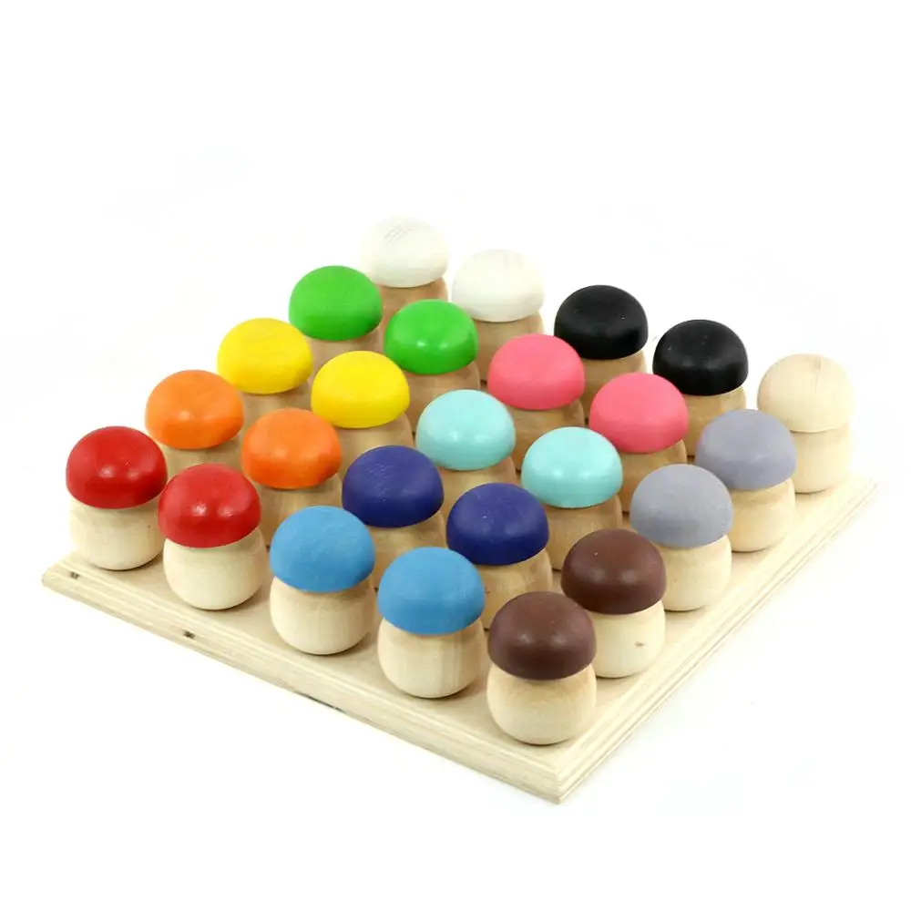 Ulanik Board Game Mushroom Glade Learn to Count Colored Mushrooms by Montessori Method Wooden Toys | Игрушки и хобби