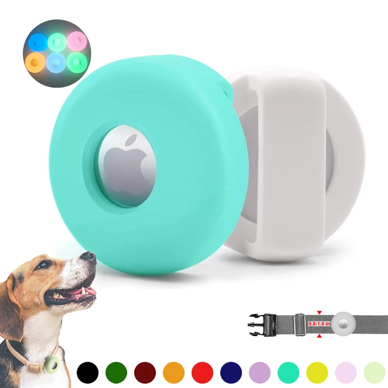 

Silicone Airtag Case For Apple Cat Dog Collar Clip Cover Pet Anti-loss Locator Tracker Protective Sleeve Airtag Pets Accessories