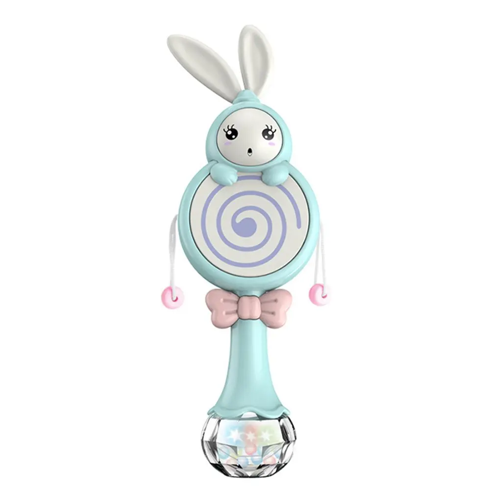 

Music Flashing Rattle Toys Infant Pacifier Hand Shaker Bells Musical Instruments Early Educational Toys