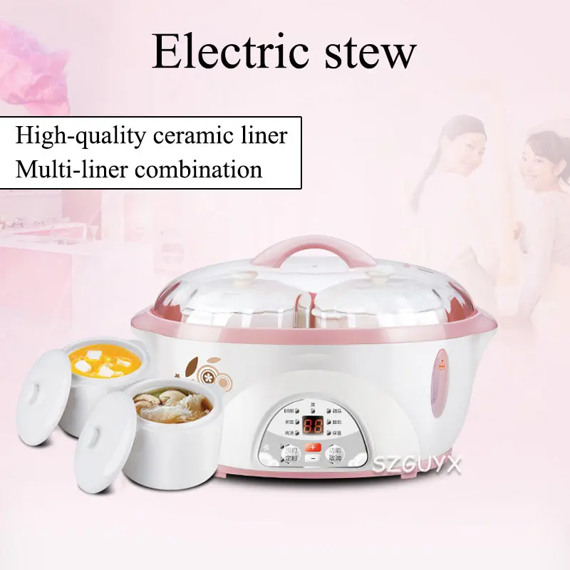 Электрическая медленная Варка пароварка для еды керамический горшок