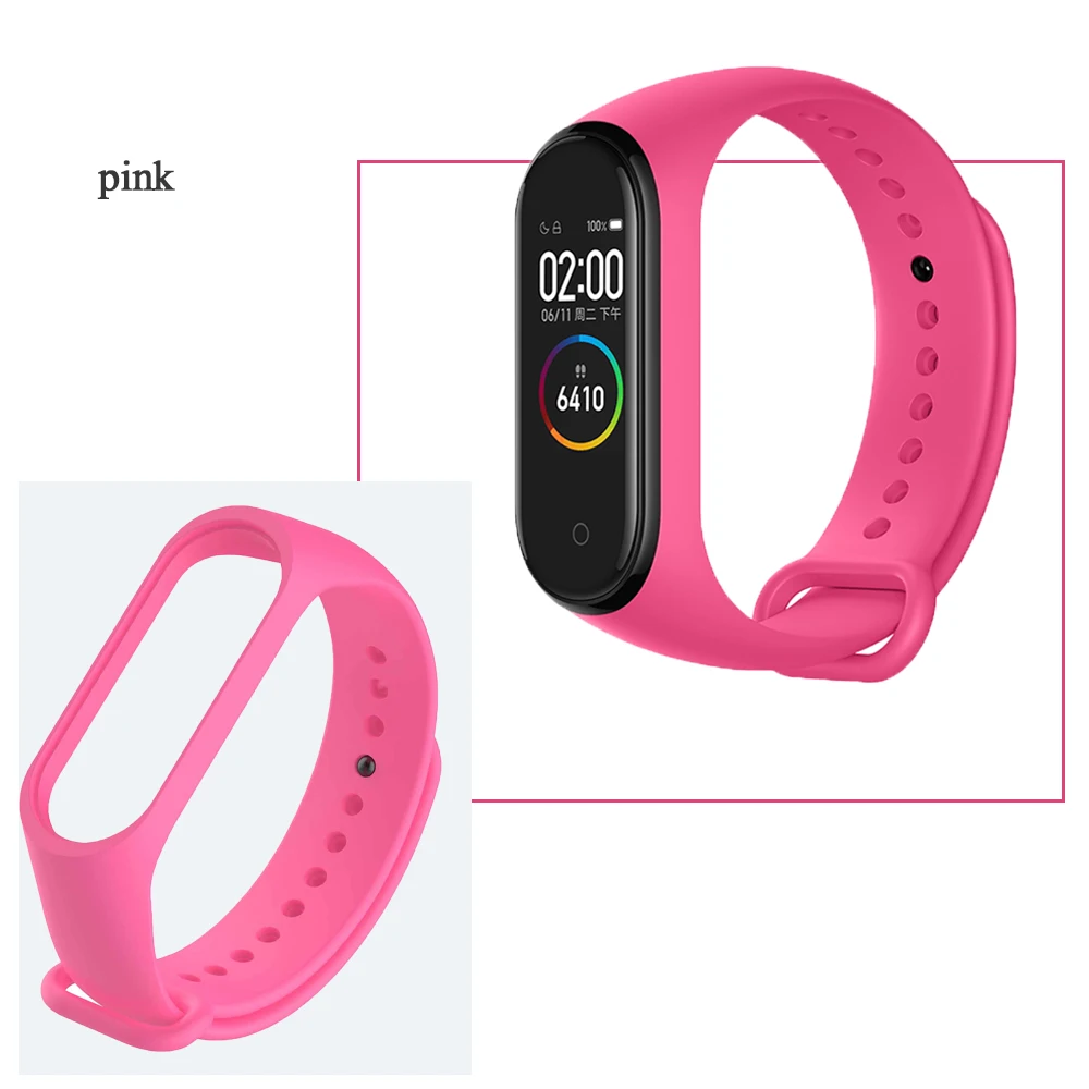 Для Xiaomi mi band 3 4 ремешок mi Band 3 4 ремешок Спортивные Силиконовые часы браслет на запястье mi band 3 ремешок аксессуары умный Браслет
