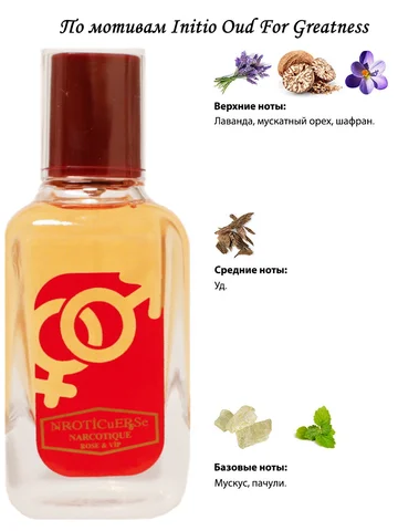 Стойкий унисекс аромат, Narkotic rose 3561 по мотивам Initio Parfums Prives Oud For Greatness. Уд Фор Гритнесс. Инитио перфюм