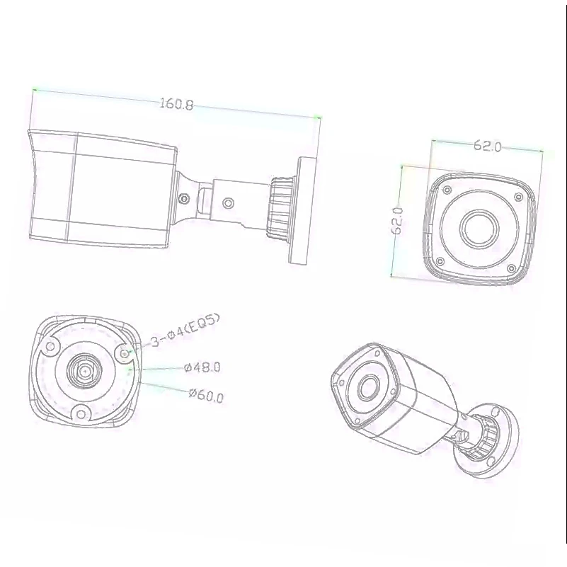 IP камера видеонаблюдения 3Mп Hunter HN-BP23IRe (2.8) Hikvision и XM совместимая IP66 P2P облако H.265+ |