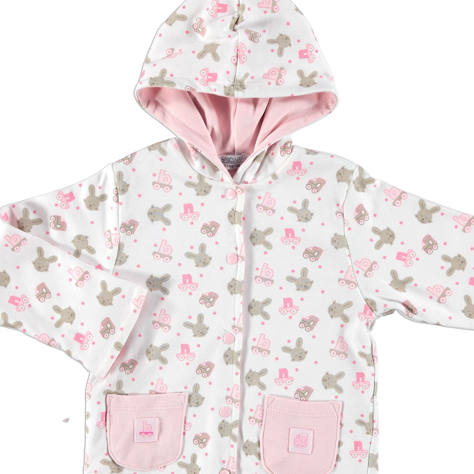 Ebebek HelloBaby/Детский кардиган с капюшоном и изображением кролика|Свитеры| |