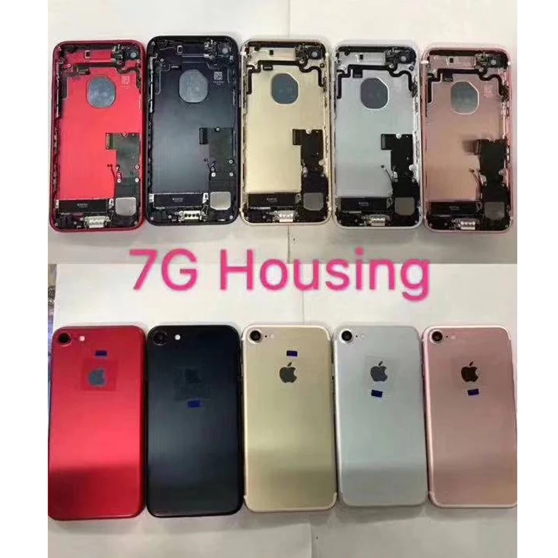 Используется для iPhone 7 7Plus x полная задняя часть корпуса Крышка рамка Шасси+ гибкий кабель части в сборе без аккумулятора+ камера