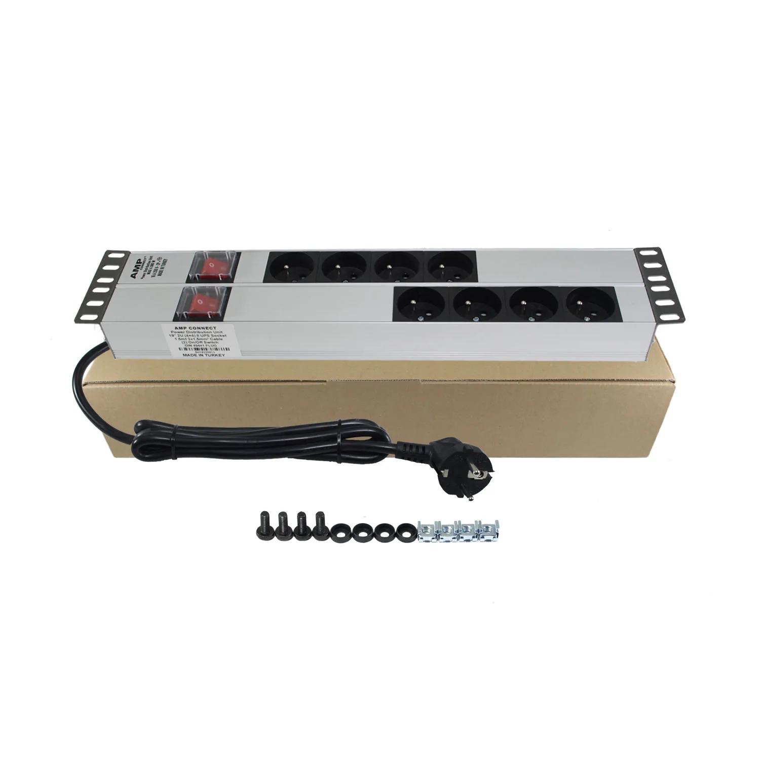 Amp подключения PDU 19 'ƈU (4 + 4) 8 способ французский тип NFC 61314 разъем 2 единицы