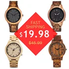 Промо BOBO BIRD мужские деревянные часы 2020 кварцевые наручные часы лучший бренд часы в подарочной коробке часы мужские Прямая доставка