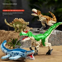 moc jurassic world dinosaur toys building blocks park diy tyrannosaurus rex bricks toys birthday gift for children boy gift