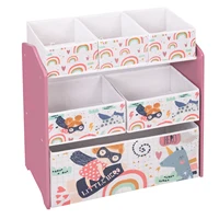 Children's Bookcase Storage Shelf Pink Toy Box 2
