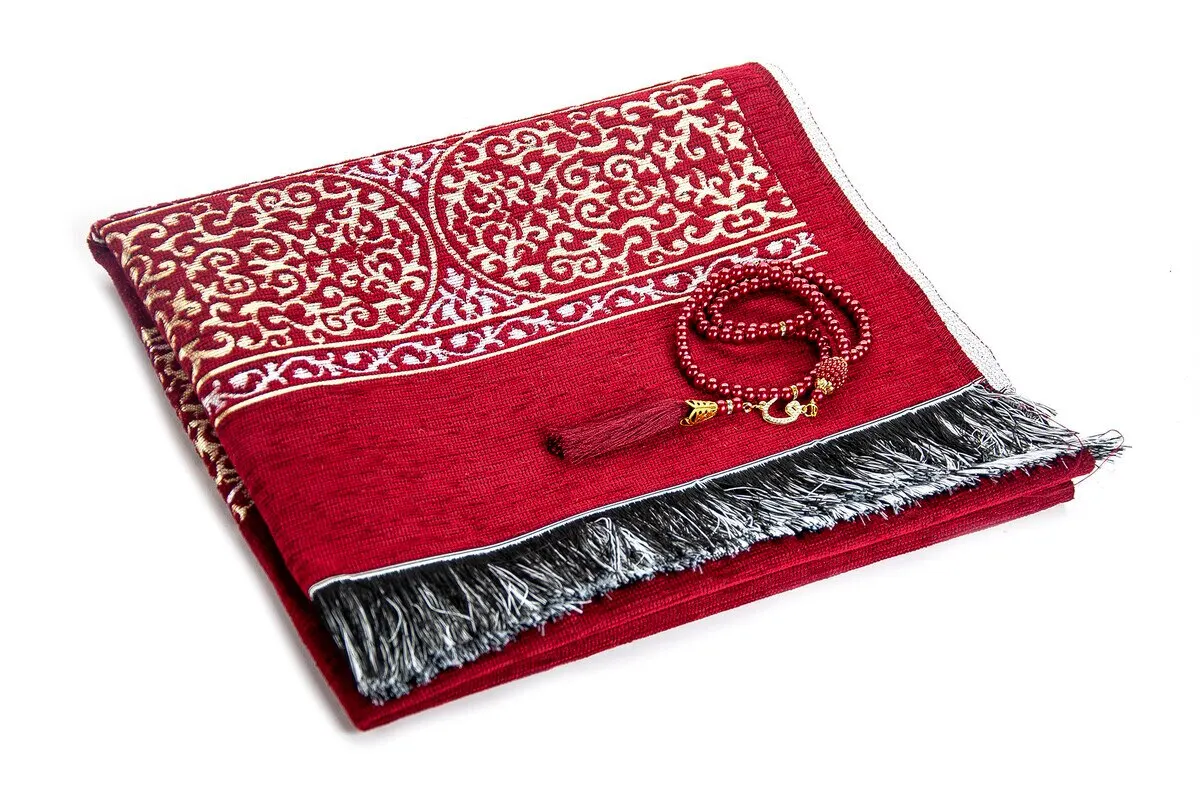 WONDERFUL Gift Ultra Plus Kaaba Cover Prayer Rug Claret in Red color. | Дом и сад