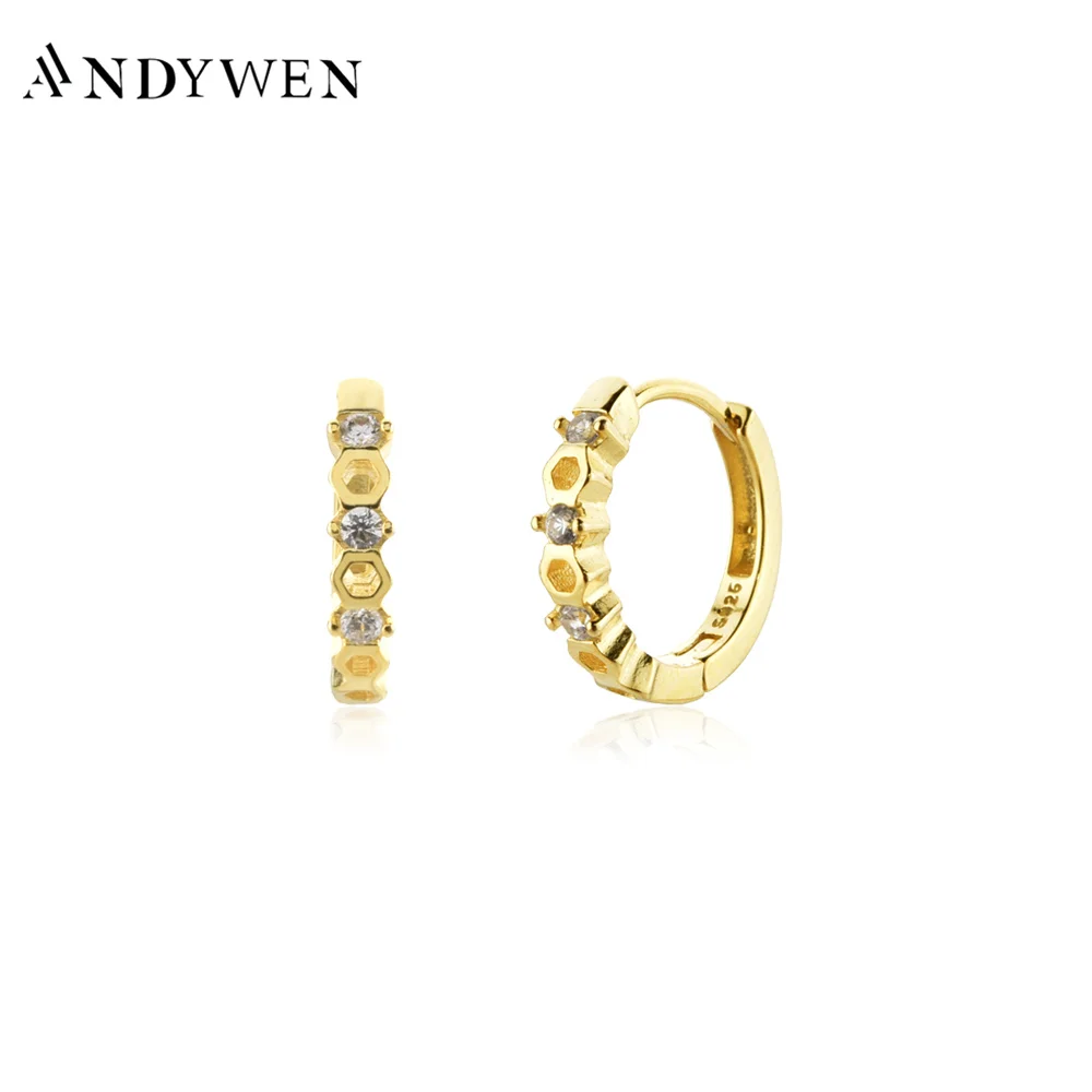 

Серьги-кольца ANDYWEN из стерлингового серебра 925 пробы в виде пчелы, круга, меда, Кольца, Пирсинг-петли, женские свадебные украшения, клипсы 2022