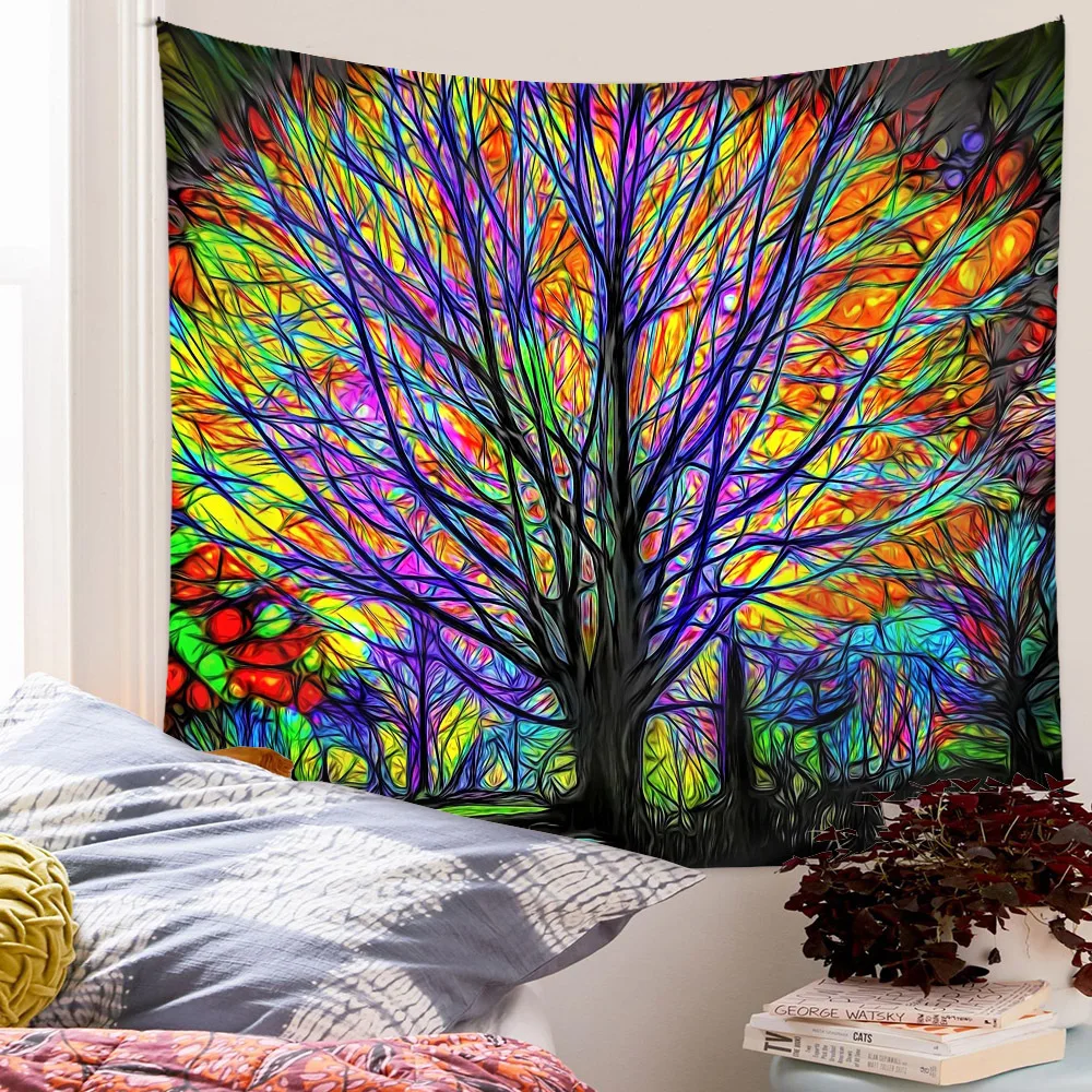 

Indian Buddha Statue Meditation 7 Chakra Tapestry Psychedelic Female Tapestry Boho Decor Wall Hanging Mandala Wall Decoration