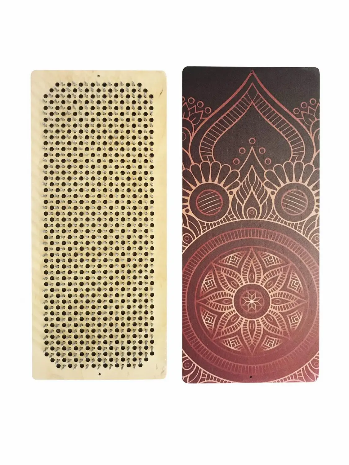 Доска для стояния на гвоздях йоги доска САДХУ размер 320*140 шаг 8 мм между гвоздями