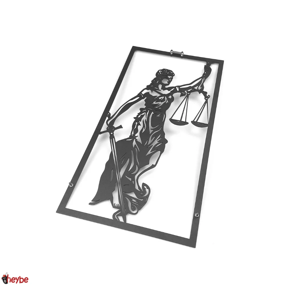 Металлические Стены Искусства Леди Правосудие Домашний Офис Гостиная Спальня