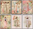 Набор для вышивки крестиком, рукоделие, 14 карат, искусство, ручная работа, Декор, викторианская розовая Женская коллекция