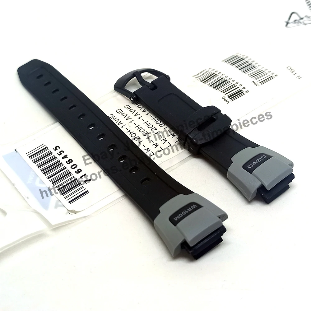 

Genuine Casio LW-120H - 9mm Black Rubber Watch Band Strap