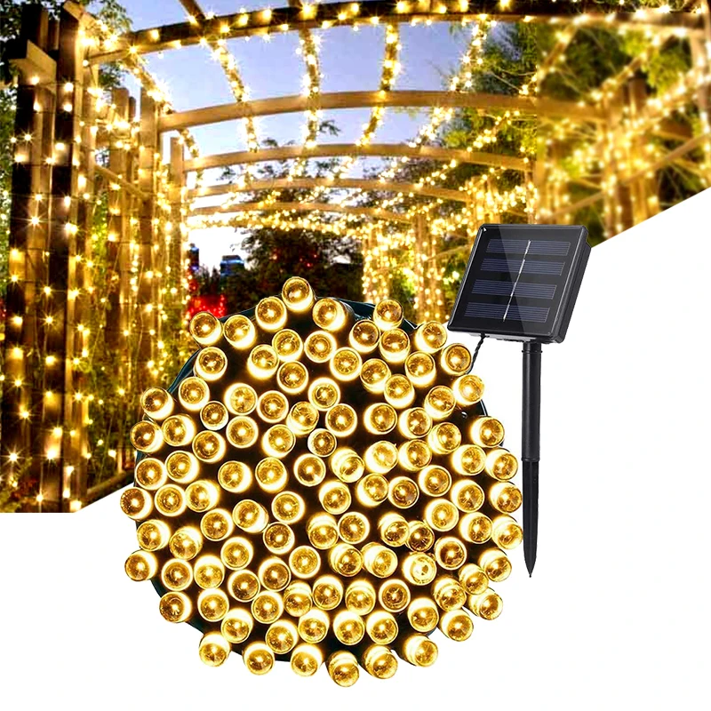 

Solar LED String Light Outdoor Garden Fairy Solar Powered Lamp for Christmas Holiday Party Tree Yard Decoration Lantern