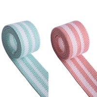 striped webbing decorative polyester webbing 1 14 pink woven ribbon trims crossbody bag purse strap for lanyard diy 135yards