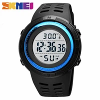 skmei body temperature mens watch electronic 5bar waterproof long battery life alarm clock led healthy male sport watch reloj