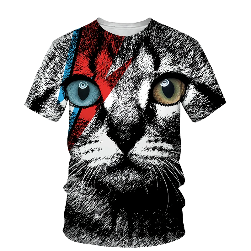 

Men/Women 3D Cat Printed Oversized T-shirt Unisex Summer Fashion Short Sleeve Tops Tee