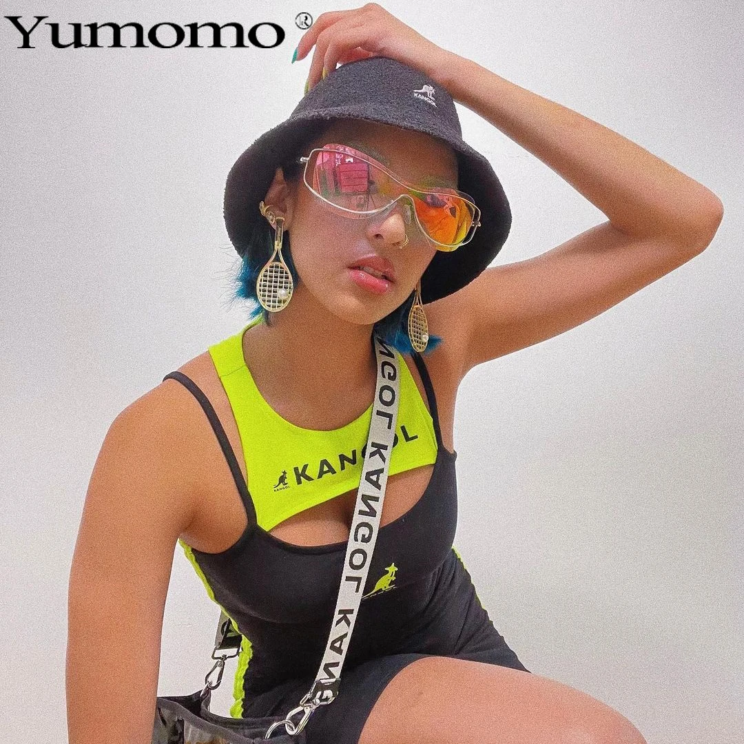 Солнцезащитные очки без оправы UV400 для мужчин и женщин модные изогнутые в