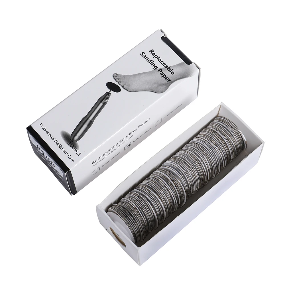 100 шт./упак. пилки для ног заменяют шлифовальную ткань педикюра Φ уход за ногами